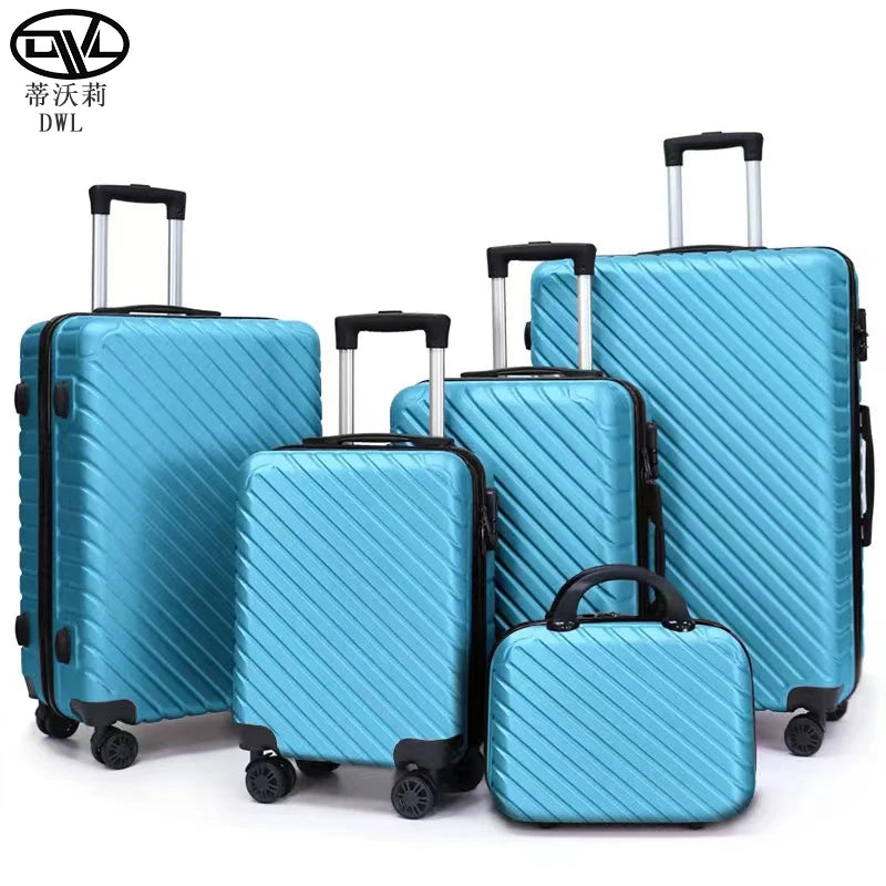 ASAP Shipment 6-Piece Luxury Trolley ABS Travel Luggage Set Modern 4-Wheel Spinner Suitcase Zipper Waterproof Different Colors