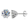 XEZ022 Custom Fine Jewelry 925 Sterling Silver Platinum Plated Luxury Screw Back VVS 2CT Moissanite Stud Earring for Men Women