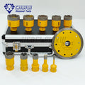 Stock M14 Thread 11 Pcs Diamond Hole Saw Drill Core Bit and Mesh Turbo Saw Blade Set for Marble Porcelain Tiles Ceramic