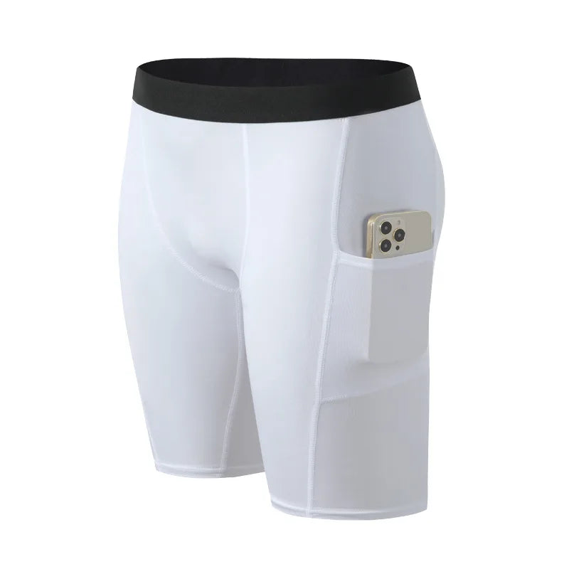 Elastic Yoga Pants Nylon Athletic Breathable Compression Yoga Men's Shorts