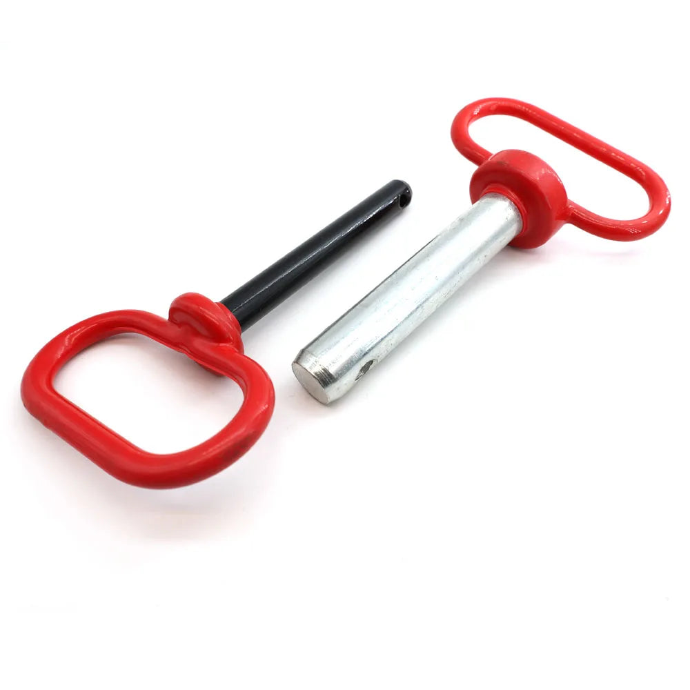 1" Forged Steel Heavy Duty Grade 5 Red Head Hitch Pin and R Clip Hair Pin