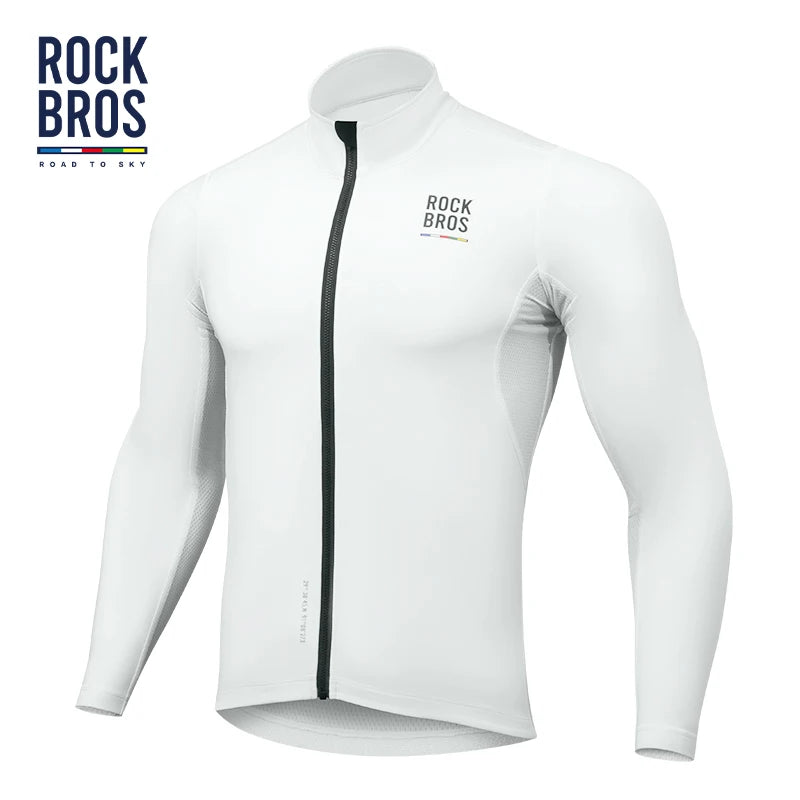 ROCKBROS ROAD to for SERIES Men's Custom Lightweight Windproof Warm Full Sleeve Autumn Cycling Jacket Made in China