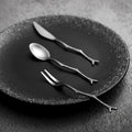 Hot Sale Stainless Steel Cutlery Black Flatware Matte Knife Fork Spoon Silverware for Restaurant