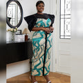 Digital Printed Maxi Lace Patchwork Ladies Evening Elegant Dresses