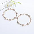 Hengdian Jewelry Blooming Elegance Wholesale Aaa Cubic Zirconia Flower Women Bracelets and Bracelets in 18K Gold Plated Jewelry