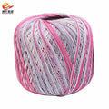 6# Lace Yarn Gradient Ramp Thin Line Lace Cotton Yarn Crochet Thread Lace Yarn for Knitting Embroidery with a Crochet