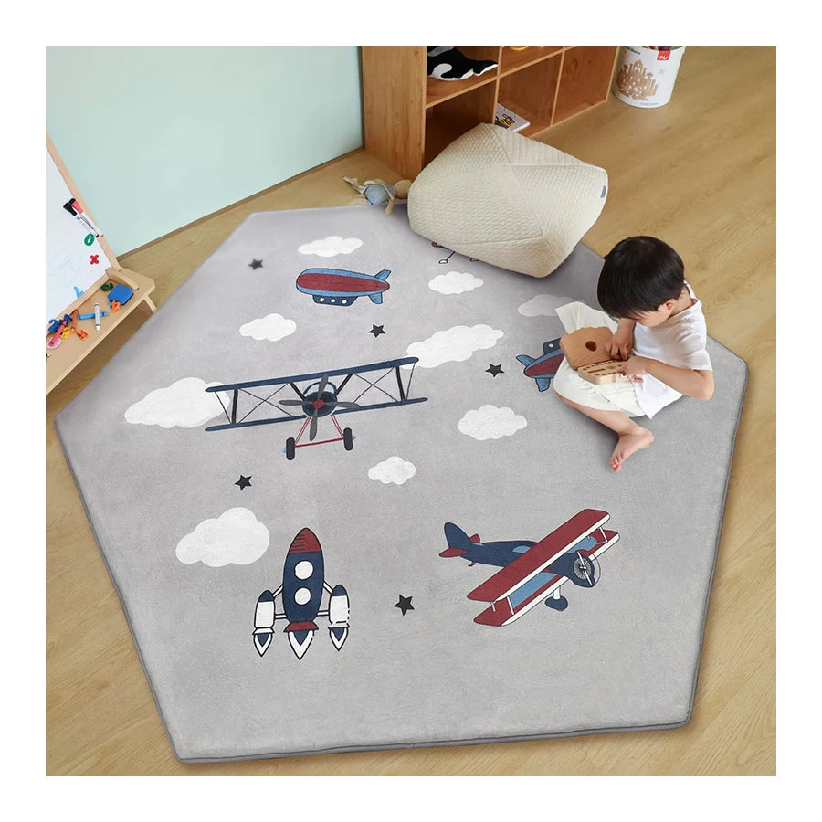 Children's Bedroom Bedside Blanket Baby Climbing Mat Printed Cartoon Baby Rug MegaBDM