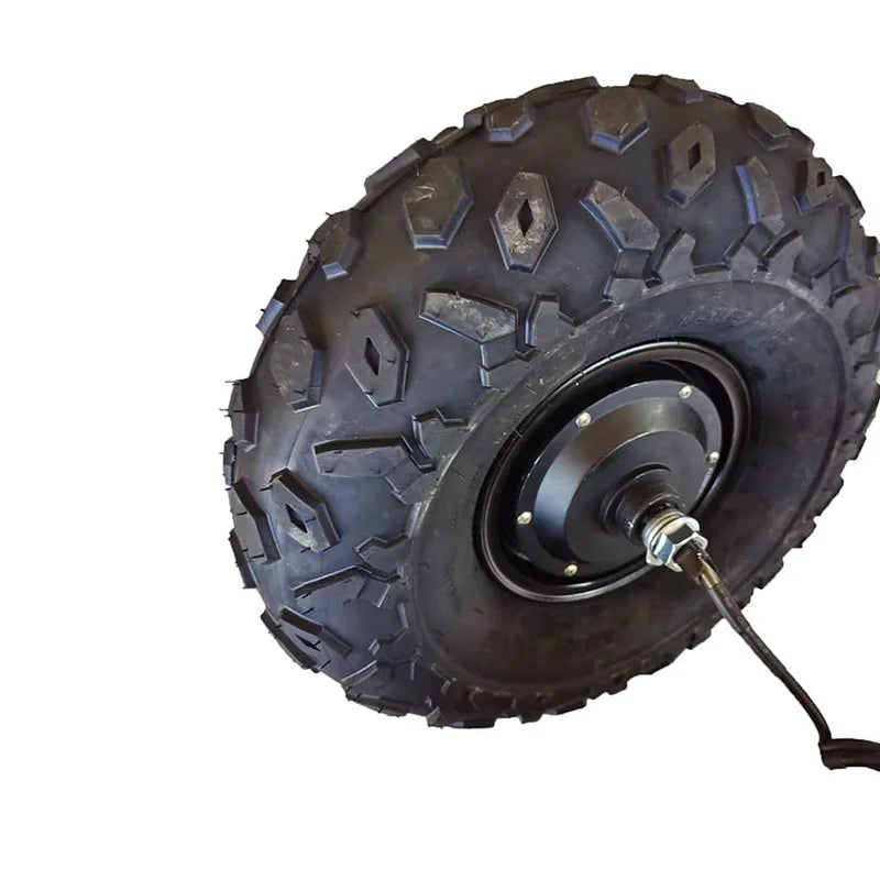 14.5" Electric Fishing Barrow Hub Motor Wheel 250W-500W 14.5inch Low Speed Reversible BLDC Power Barrow Motor with Off-road Tyre