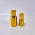 Luxury Gold 5ml 10ml Oil Roller Bottles for Essential Oils Mini With Screw Flat Alumite Cover