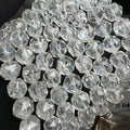 Meihan Natural Genuine Azeztulite Crystal Diamond Faceted Beads for Crystal Jewelry Making Bracelet DIY