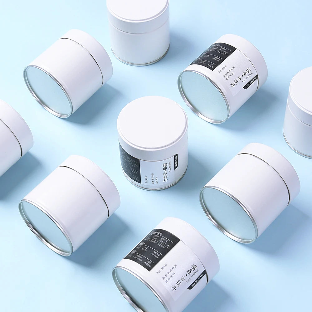 Tianhui Metal Tin Cans Small Round Airtight Canister Matcha Storage Coffee Bean Tea Tin Can