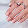 BTArtbox Short Almond Acrylic Artificial Fingernails Soft Gel Ombre Design Press on Nails Wholesale Fake False Nails With Glue