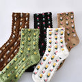 2023 New Crew Sport Socks logo Custom Cotton Cylinder Everything Three Dimensional Autumn Winter Small Floral Leisure Socks