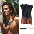 Handmade Permanent Dreadlock Extensions for Men/Women/Kids Full Head Can Be Dyed Bleached Curled Super Double Drawn Human Hair