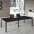 Modern Minimalist New Office Table Design Solid Wood Modern Small Conference Meeting Table for Office School Hospital