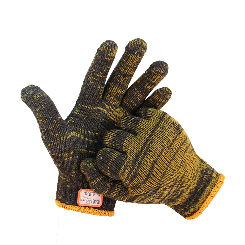 Factory Supply Discount Knitted Garden Construction Working Cotton Work Mixed Color Gloves Safety Protective Gloves