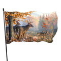 3 X5 Ft Hunting Deer Flag Lightweight Outdoor Garden Flag with Brass Grommets