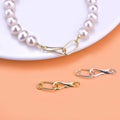 Wholesale 925 Sterling Silver Bracelet Connecting Clasp Gold Plated Tail Clasp for DIY Necklace Jewelry Making Accessories