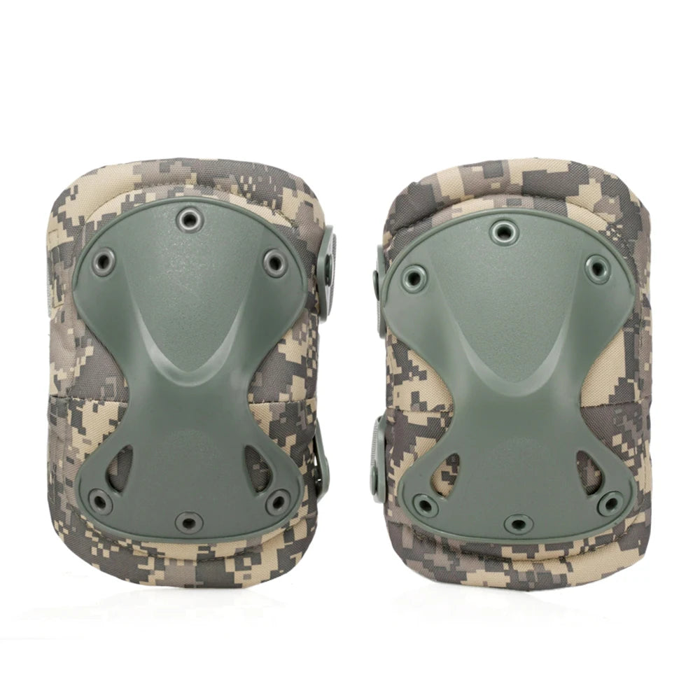600D EVA Sponge Reinforced Comfortable 4-Piece Set for Outdoor Sports & Skating Camouflage Knee & Elbow Pads Tactical Protection
