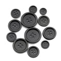 Custom Brand Logo Eco-Friendly 28L Resin Buttons for Clothes Round 4-Hole Shirt Button White & Black Plastic Buttons Wholesale