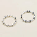 925 Sterling Silver Anti Anxiety Ring Beads Spinner Fidget Anxiety Stress Relief 18K Gold Rings for Women and Men