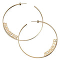 Jennifer Lopez Name Earrings Gold Plated Stainless Steel Personalized Earrings