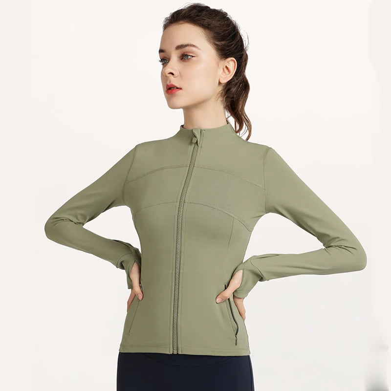 Equestrian Horse Riding Fashion Long Sleeve Jacket Nylon Spandex Zipper Blouse Quick Drying Competition  Equestrian Wear Women