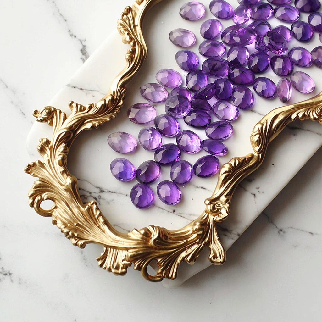 Hot Product Amethyst Synthetic Crystal Jewelry Oval Cut Ad Stone Minerals for Innovative Jewelry Making