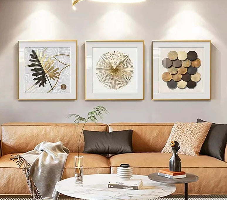 60X60 S3 Aluminum Alloy Frame Gallery Hanging Paintings Wall Decoration Living Room TV Sofa Crystal Home Decor Dropshipping DDP