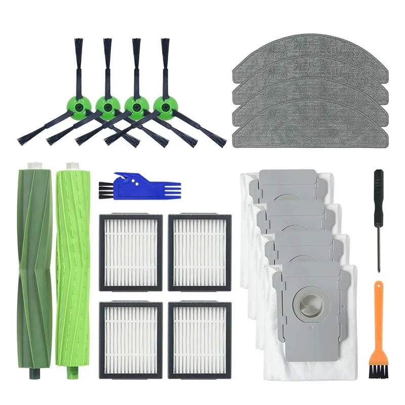 Robot Replacement Parts for IRobot IRobot Roomba Combo I5+/j5+ Max 1 Set Rubber Brushes Mop Pads  Filters Side Brushes Dust Bags