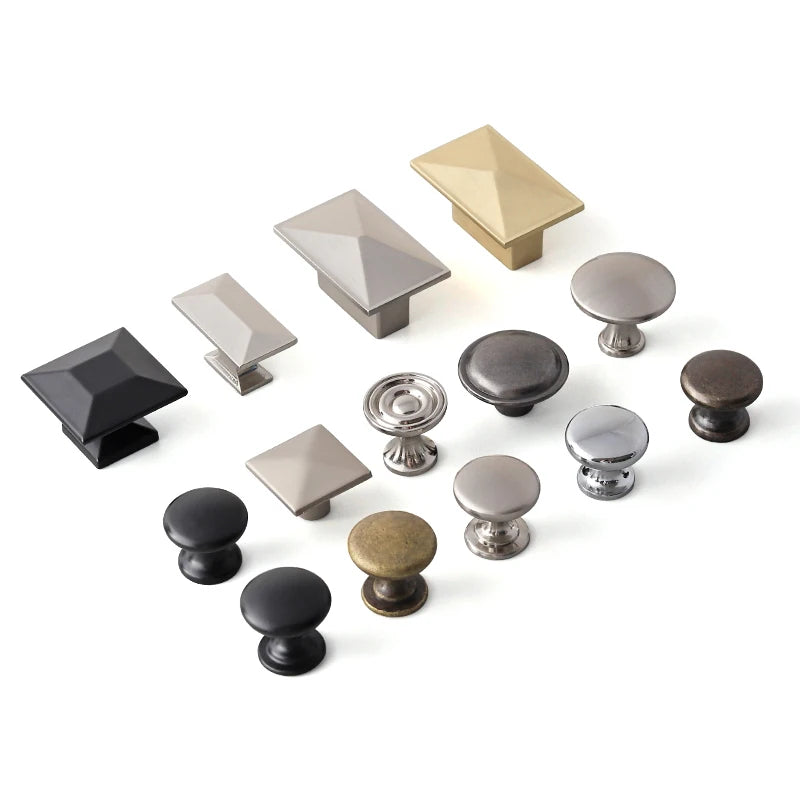 Oukali 2023 Factory Direct Vintage Zinc Alloy Round Knobs Square Knobs Set