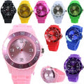 Custom Print Dial Date Calendar Men Women Silicone Band Bracelet Rubber Led Wrist Sport Gift Watch