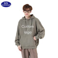 330gsm Men's Solid Oversize Drop Shoulder Hoodies Outdoor Sports Training Breathable Hoodie Men Custom Puff Screen Printing