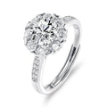 925 Sterling Silver Luxury Moissanite Diamond Rings Women Snowflake Jewelry Engagement Ring