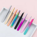 Eyebrow Tweezer and Scissors Set Tweezers for Eyebrows Pliers Eyebrow Good Tweezers Tools Stainless Steel Plastic Pipe 2 Pcs