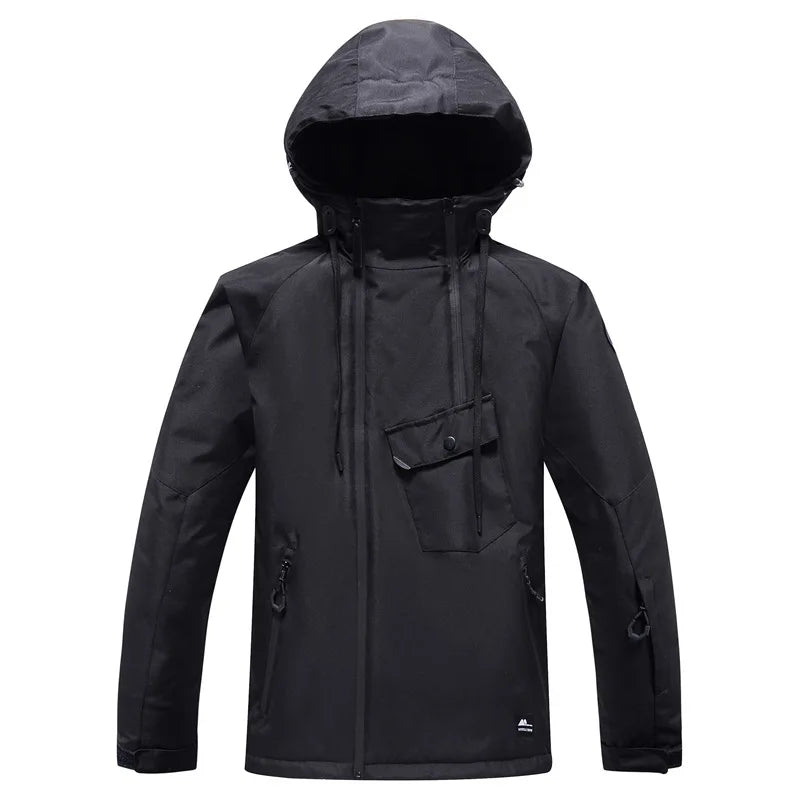 Men's Waterproof Windbreaker Snow Coat Outdoor Warm Winter Sportswear Windproof Ski Jacket for Snowboarding-Plus Size Men Women