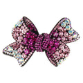 HX-258 New Crystal Bow Rhinestone Hair Clip for Women Barrettes Fashion Hairgrips Colorful Hairpins Hair Accessories