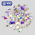 VDD Crystal AB 100Pcs Mix Shape Glass Crystal Rhinestones  New Color Flatback Strass Glitter Stones for Nail Art DIY Decoration