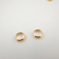 O Ring Bracelet Women Jewelry Accessories 18K Gold Plated Can Through Double Hole Beads Closed Brass Jump Rings