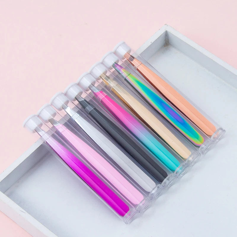 Custom logo Eyebrow Clip Custom Makeup Tweezers Eyebrow Pliers Private Label Eyebrow Tweezers for Hair Removal