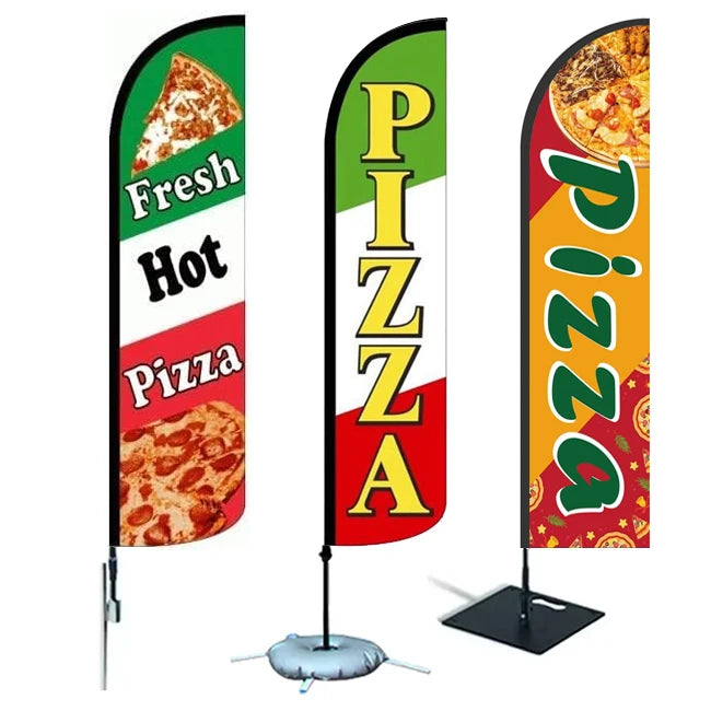 Wholesale Custom Outdoor Advertising Feather Flag Banner with Polyester Flags and Aluminium Pole Kit for Beach Use