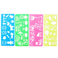 4 Pcs/Lot Cartoon Soft PVC Children Speed Painting Drawing Template Ruler Stationery Student School Supplies