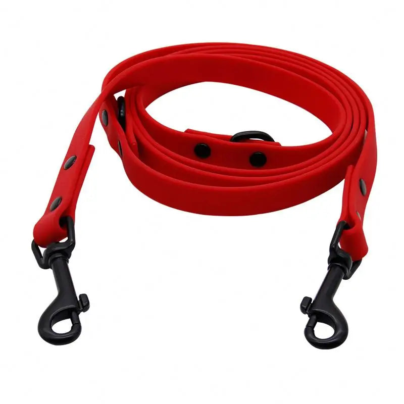 Small PVC Macrame Dog Chain Leash Super Soft Easy to Clean Multicolor with Animal Print Pattern Waterproof Decorative Rivet