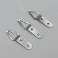 45x9mm Triangular Ring Two Holes Iron Silver Galvanized Photo Frame Hanger Wall Hook with Box for Home Use