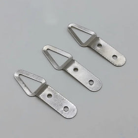 45x9mm Triangular Ring Two Holes Iron Silver Galvanized Photo Frame Hanger Wall Hook with Box for Home Use