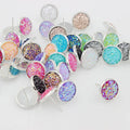 10 Pairs/lot Wholesale Gold Rough Flat Agate Druzy Cabochon Resin Stud Earrings for Wedding Engagement Party Anniversary Gift