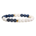 Lava Stone Essential Oil Weathered Agate Beaded Natural Stone Bracelet ST170