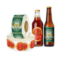 Design Printing Private Rolls Fast Food Glass Jar Storage Packaging Paper Logo Sticker Label for Whisky Wine Beer Bottle
