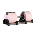 Wholesale Custom Strength Training Equipment pink 80lb 90lb 32kg 40kg Weights Smart Adjustable Gym Dumbbells Set with Rack