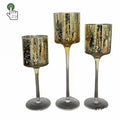 Hot Sale 3 Piece Glass Candlestick Set Glass Candlestick Holder Wedding
